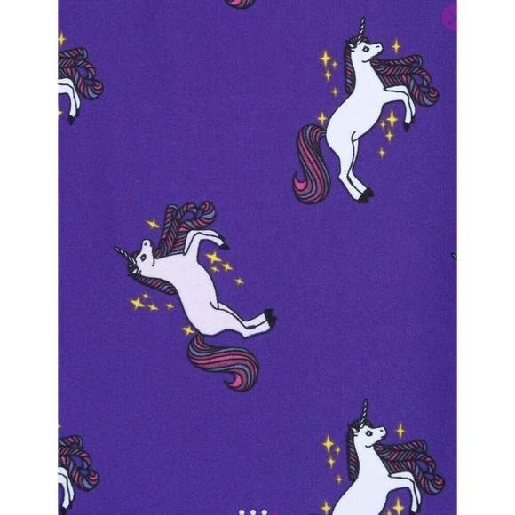 New Leveret Pink/Purple Unicorn Zip-Front Raglan One-Piece Rashguard 18-24 Month - Picture 4 of 5